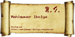Mehlmauer Ibolya névjegykártya
