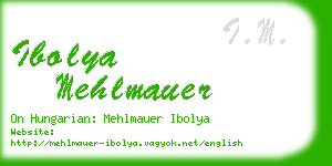ibolya mehlmauer business card